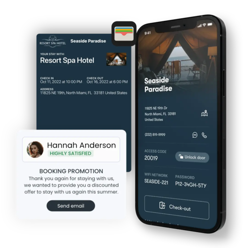 Enso connect booking promotion with integration with Apple Wallet