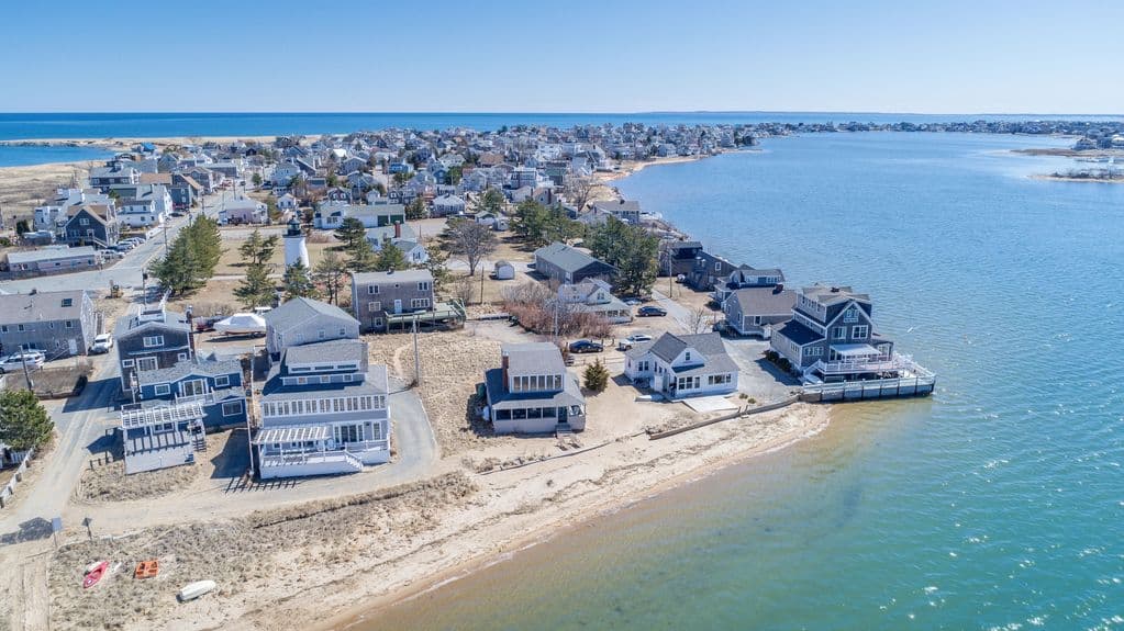 Aerial view of Plum Island